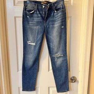 Joe's Jeans Women's Distressed Dark Blue Boyfriend Jeans